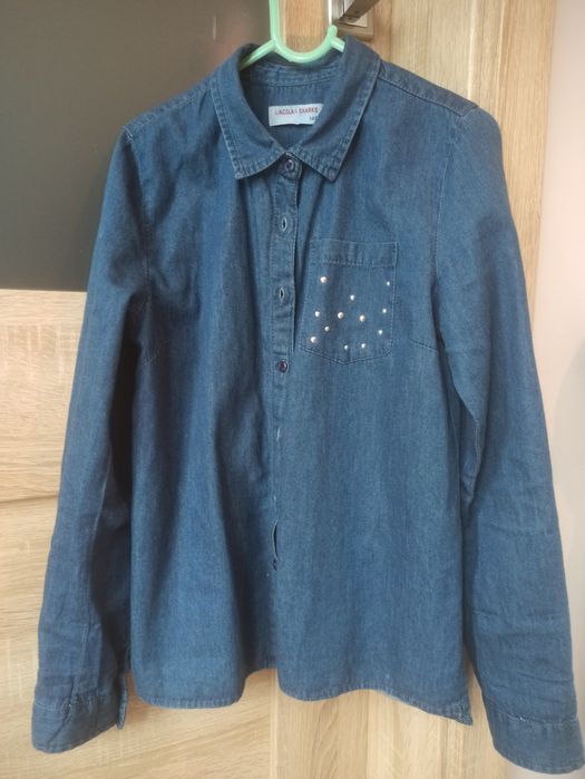 Koszula jeansowa dla dziewczynki r. 146