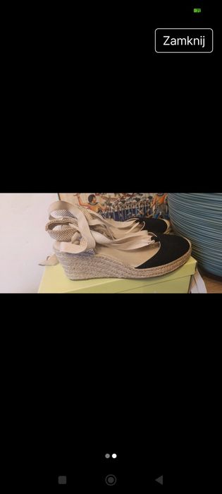 Espadryle na koturnie 38
