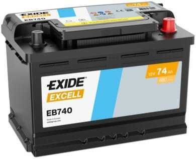 Akumulator Exide 74Ah 680A EB740 P+ Excell Kilińskiego 51