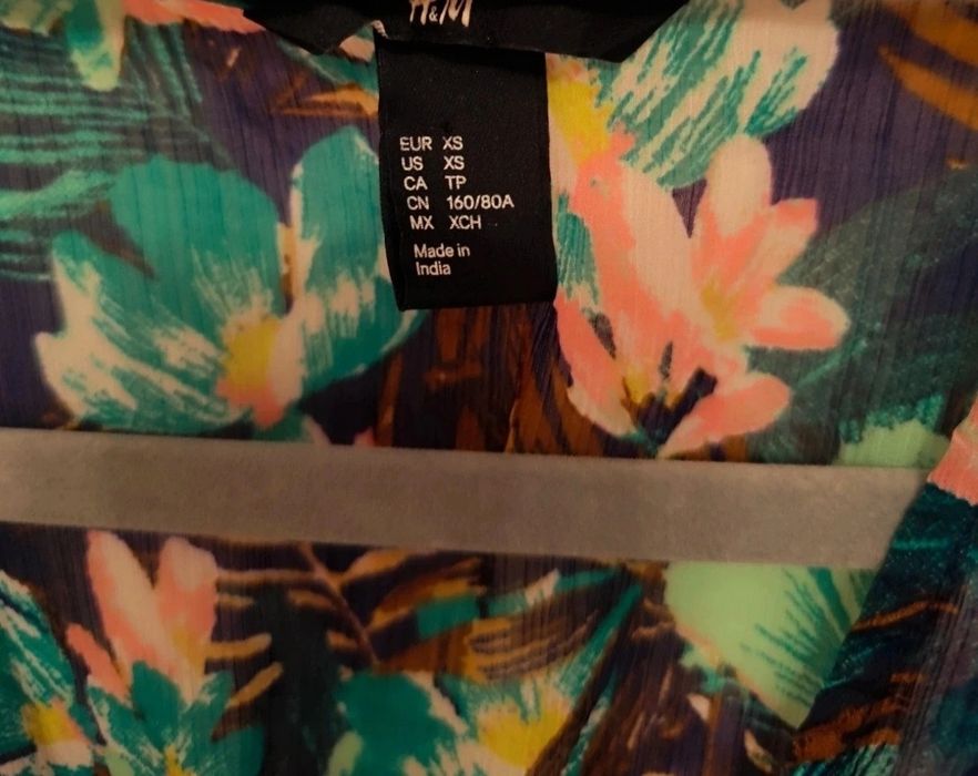 Stan bdb. Pareo letnia plażowa sukienka h&m XS s narzutka