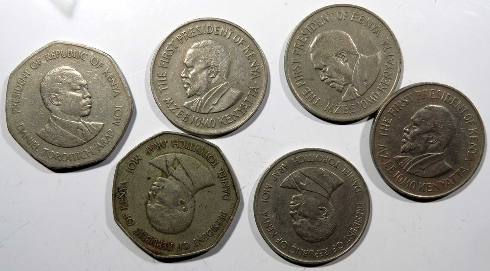 LOTE 6 Moedas do Kénia - Excelente . Só 2,00€