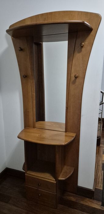 Bengaleiro/Móvel Hall de entrada com arrumação Pinho de mel