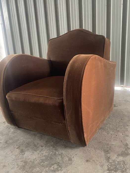 Poltrona retro castanha