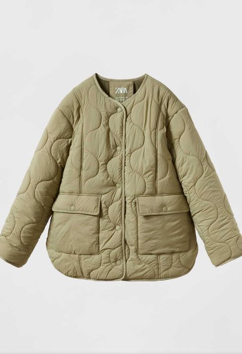 Пуховик натуральный ZARA 50% пух 50% перо куртка пальто зимняя hm