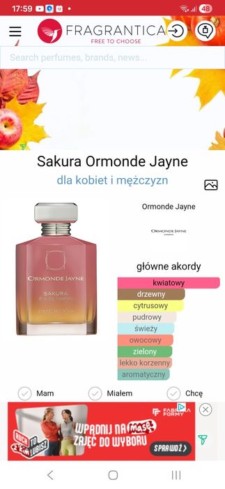 Sakura Ormonde Jayne edp 88ml ( nowe w folii)