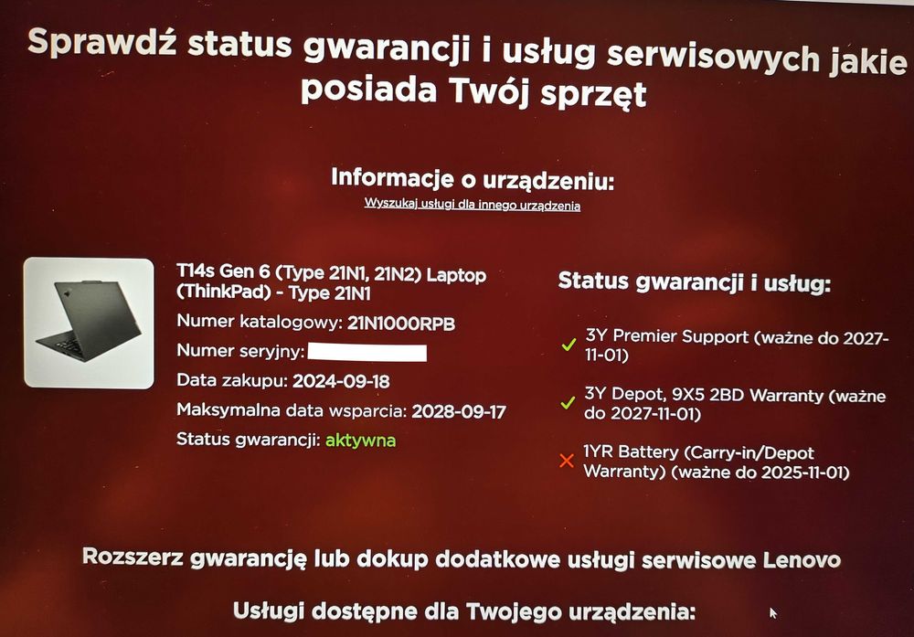 Lenovo ThinkPad T14s Gen 6 14" IPS Snapdragon 32/512 4 cykle ładowania