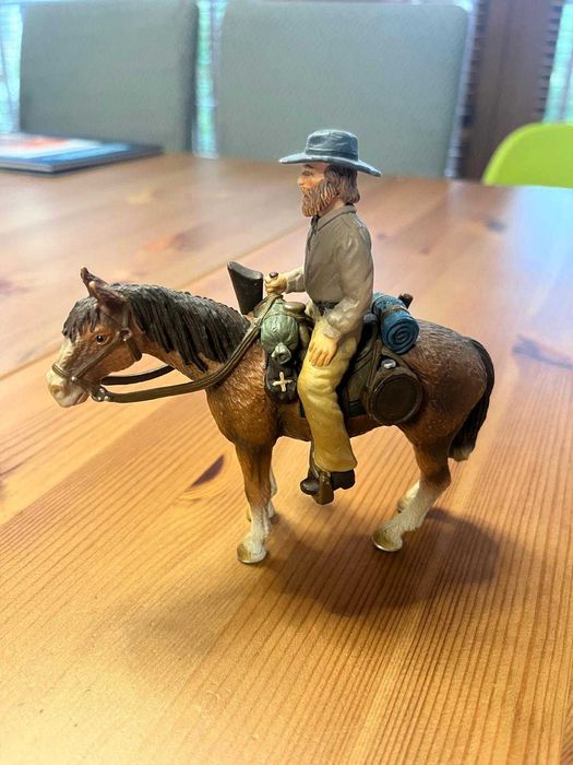 Oryginalna Figurka SCHLEICH 70304 TRAPER NA KONIU / Kowboj- Unikat