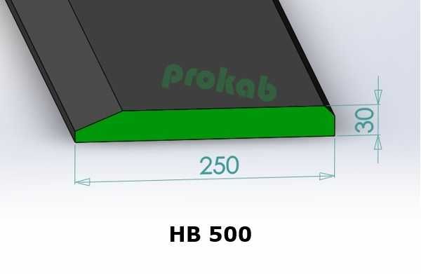 Lemiesz do łyżki 30x250 HB500