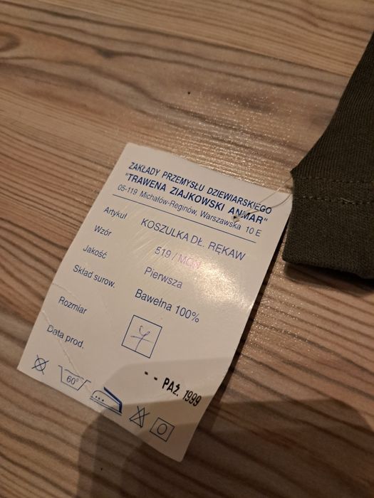 Koszulka wojskowa długi rękaw MON