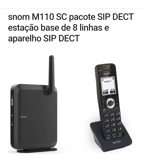 SNOM M110SC base 8 Linhas + telefone SIP DECT