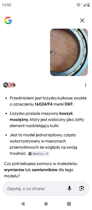 Łożysko DKF DDR 16024  40