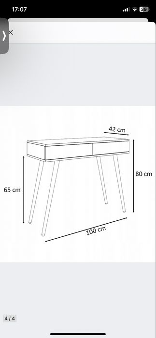 Konsola Toaletka Biała