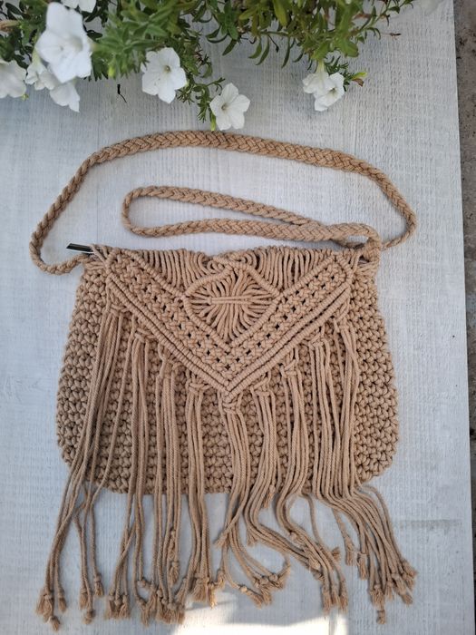Сумка плетена кросбоді