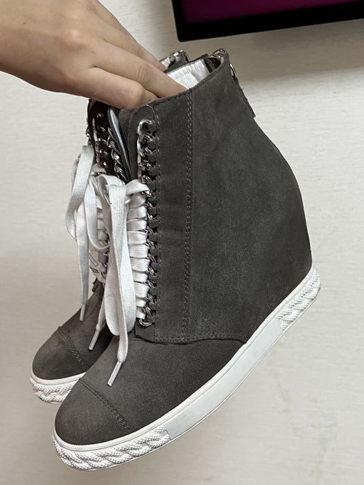 Ботинки женские замш натуральный  24,5 см стелька