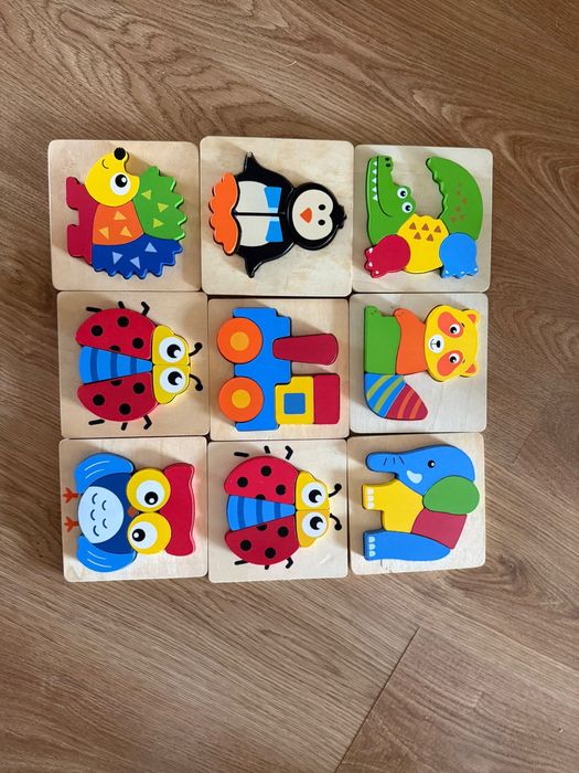 Jogo/puzzle de madeira criança