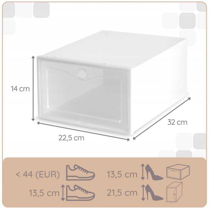 10x Organizer Na Buty Modułowe Pudełka Szafka Pojemnik Składane Szafa