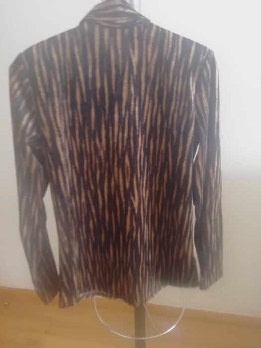 Blusa de Senhora Castanha e Preta de Manga Comprida Margate Tam L Usad