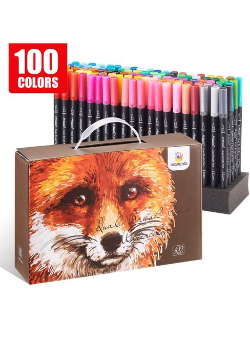 Marcadores coloridos - 100 cores