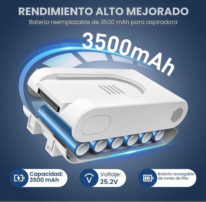 Bateria para aspirador Xiaomi G9, G9 Plus, G10, G10 Plus, Dreame R10, R10 Pro, T10, T20, T20 Pro, V12S, V16S (3500 mAh)