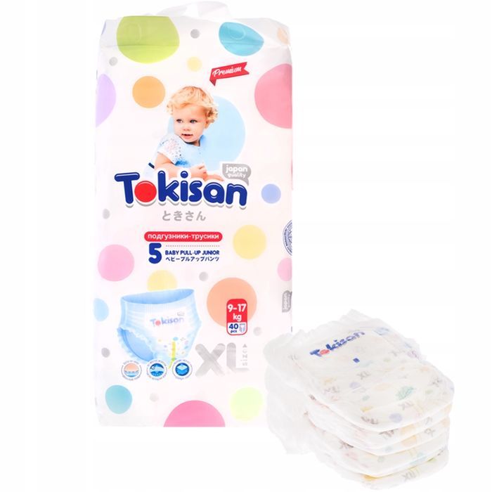 Pieluchomajtki Dla Dzieci Pieluszki R.5(9-17Kg)Tokisan 40 Szt