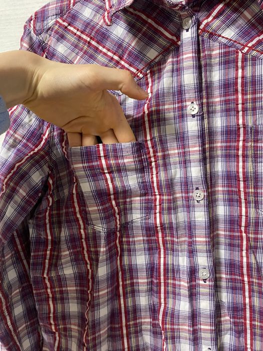 Koszula w kratę na guziki