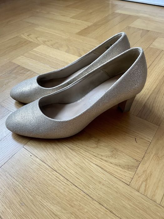 Buty ślubne 38 zlote