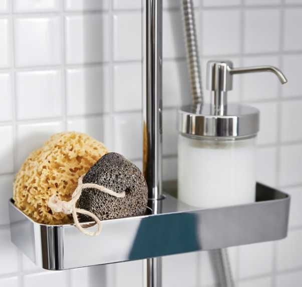 Półka prysznicowa, chrom, 25x4 cm, BROGRUND