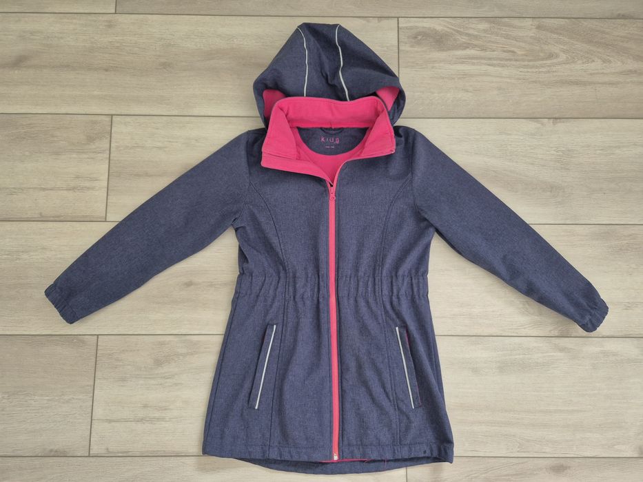 Kurtka płaszcz przeciwdeszczowy softshell ociaplana rozm.  146