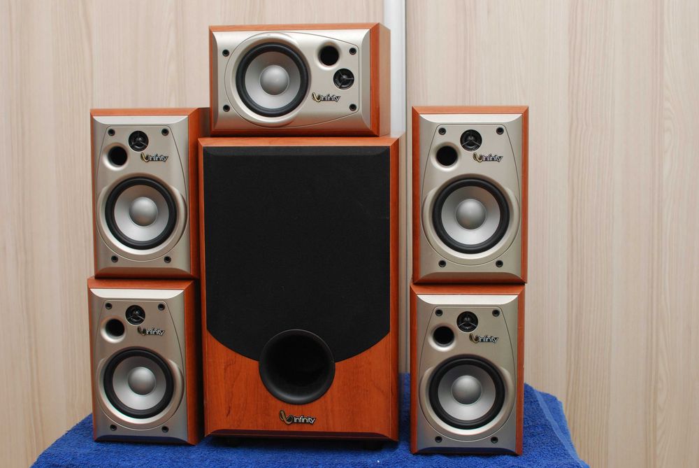 Infinity Alpha Junior subwoofer aktywny + 5 głośników satelitarnych