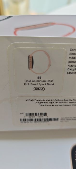Vendo Apple Watch SE 1a Geração 40MM Rosa