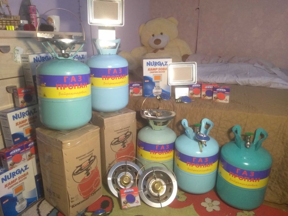 Балон газовий на 2 /6 /8/ 13.5л з пальником. Газовая горелка. Плита