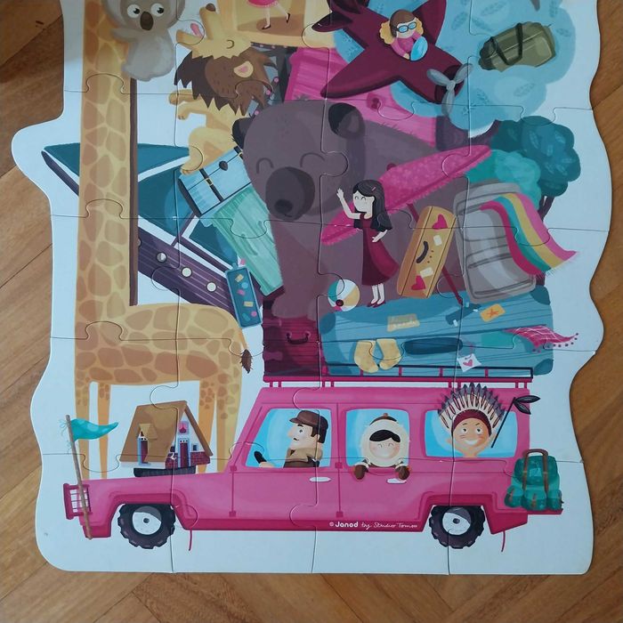 Janod Puzzle "Toutotour" gigante / Mega 39 peças 4-7 anos