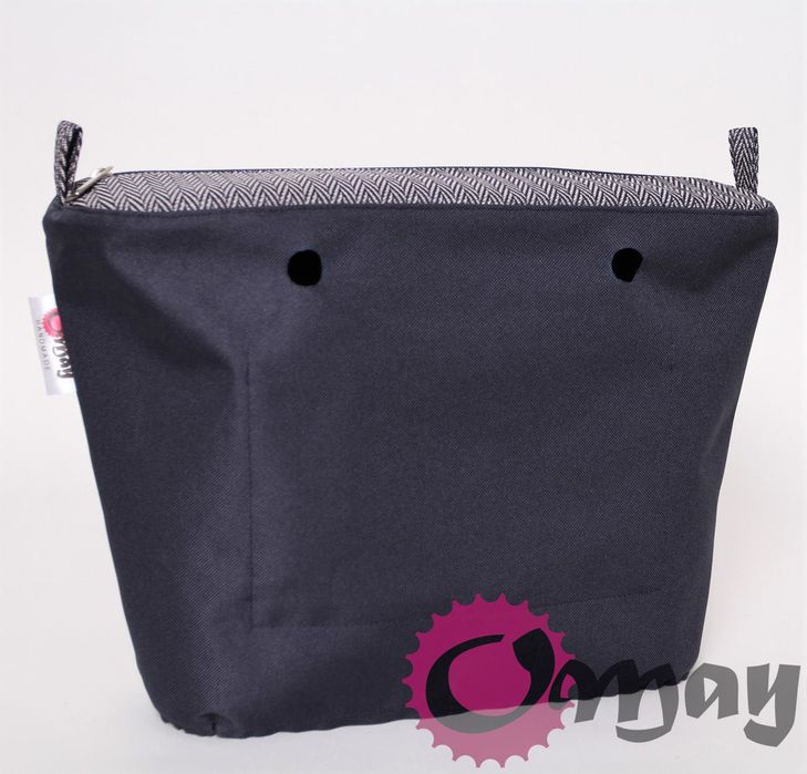 Granatowy organizer OBAG STANDARD +OPASKA jodełka 2 kieszenie OMAY