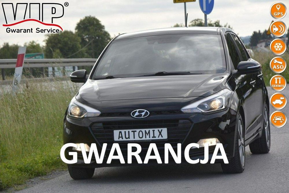 Hyundai i20 1.2 MPi GO! nawigacja kamera cofania czarna podsufitka gwarancja
