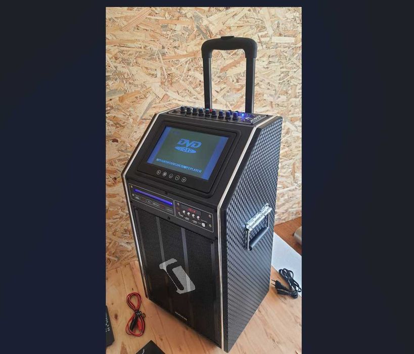 Аккумуляторная активная караоке колонка Auna  DisGo Box 100 DVD