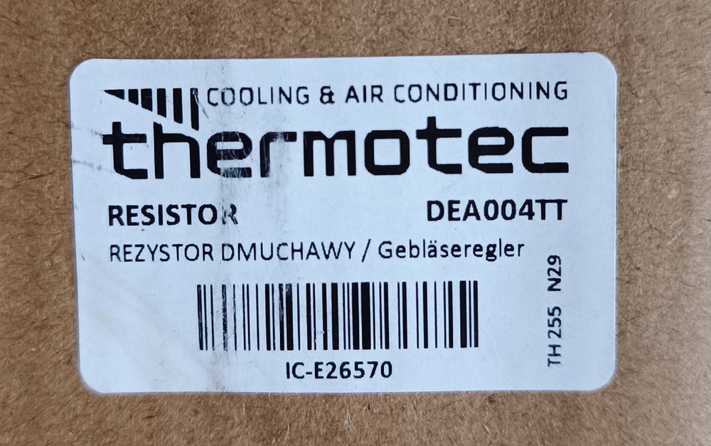 Резистор електродвигуна вентилятора THERMOTEC DEA004TT (новий)