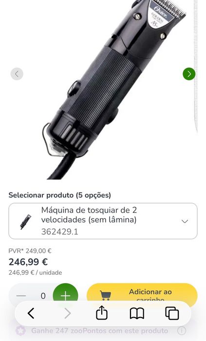 Máquina de tosquiar profissional