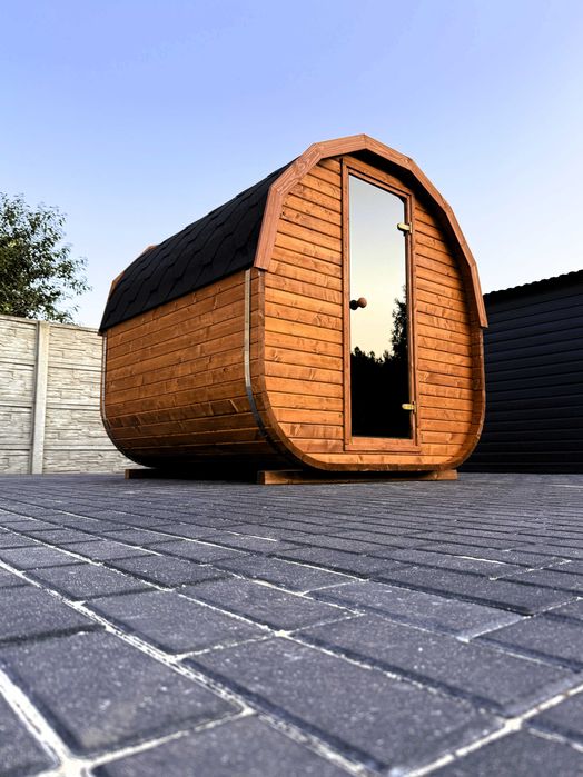 Sauna ogrodowa Grzybek Beczka 2m Dowolna Konfiguracja Nowość !