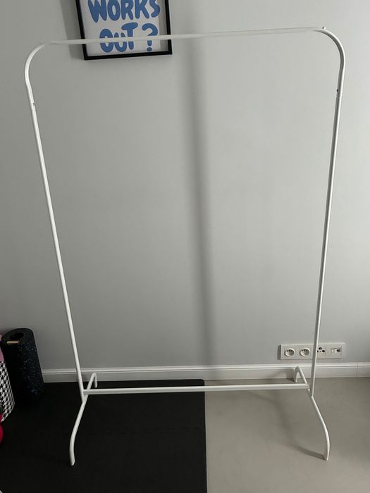 Stojak wieszak na ubrania Ikea Mulig biały składany