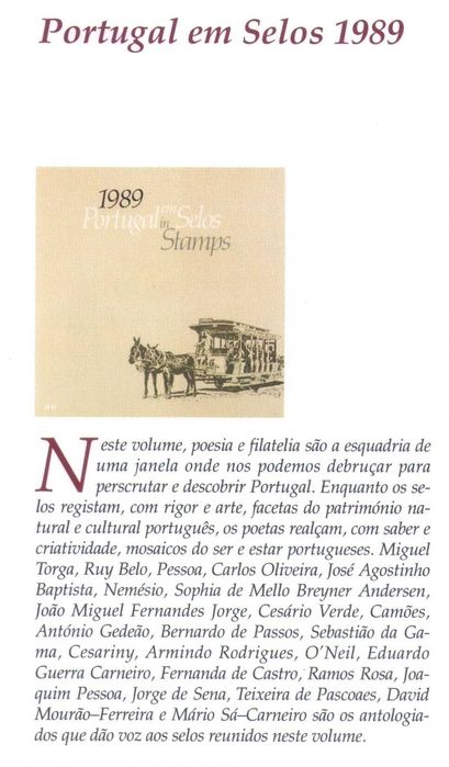 Filatelia Portugal em Selos anos 1988/89/90/92/94
