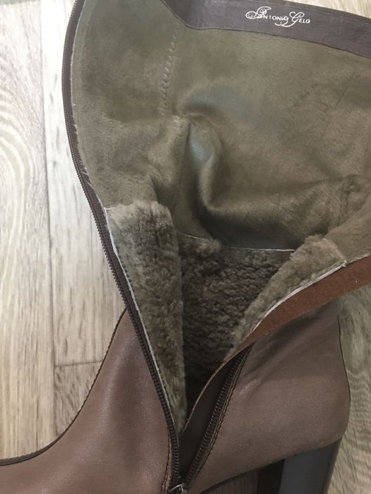 Сапоги женские кожаные