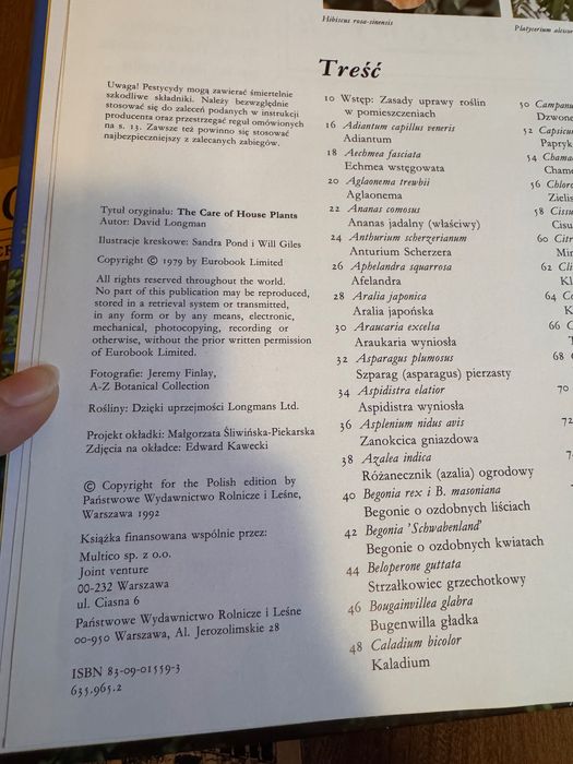 Książki Pielęgnowanie roślin pokojowych cz. 1 D.Longman i cz. 2 J.Rak