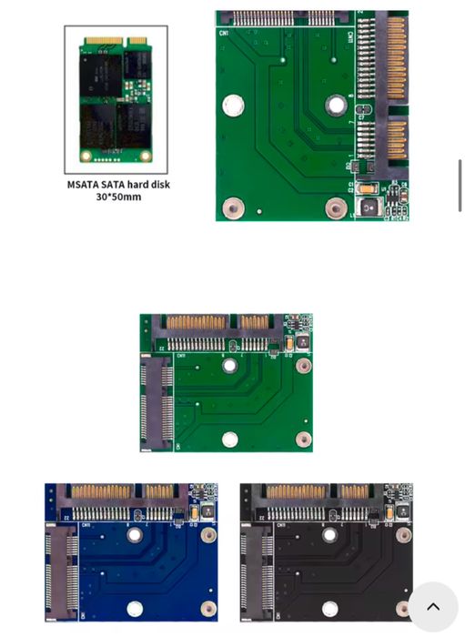 Адаптер TISHRIC M.2 MSATA SSD на 2,5 SATA, конвертер M2 Mini PCI SSD