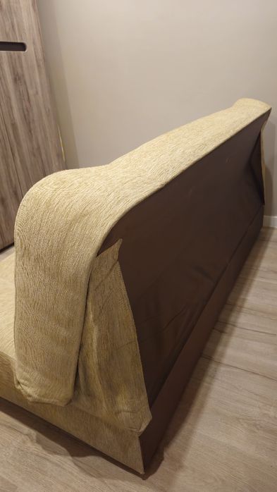 Kanapa rozkładana z kufrem jasny brąz