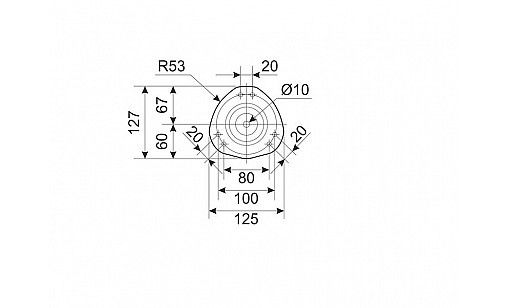 Кріплення до опори меблевої верхнє сталеве