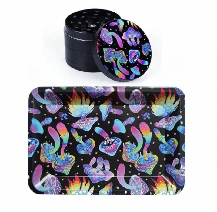 Conjunto Cogumelos (Tabuleiro e Grinder