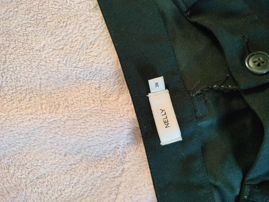 Czarne długie spodnie materiałowe S