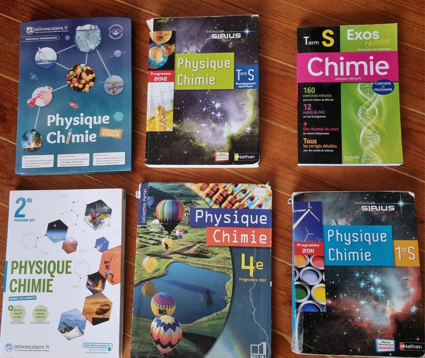 Pack livros escolares FQ programa francês