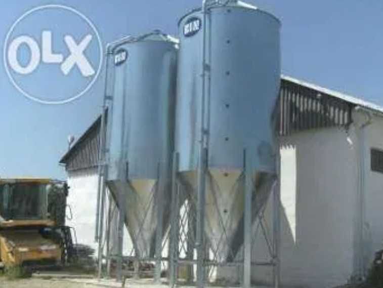 Zbiornik Silos NA PASZE 14300 LITRÓW Ocynk BIN na 9 ton paszy