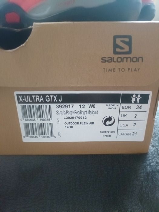 Buty trekkingowe Salomon X -Ultra GTX J roz 34